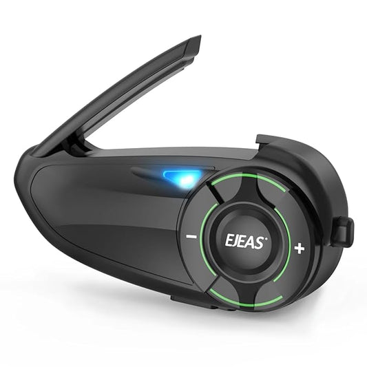 Ejeas Q8 Mesh Helmet Intercom - Connect 6 Riders | Noise Reduction | Waterproof | 3D Sound